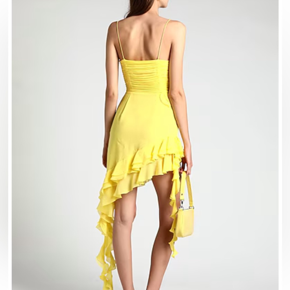 ๐ ALESSANDRA RICH Strapless Ruffled Asymmetric Dress ๐ NWT - Picture 5 of 15